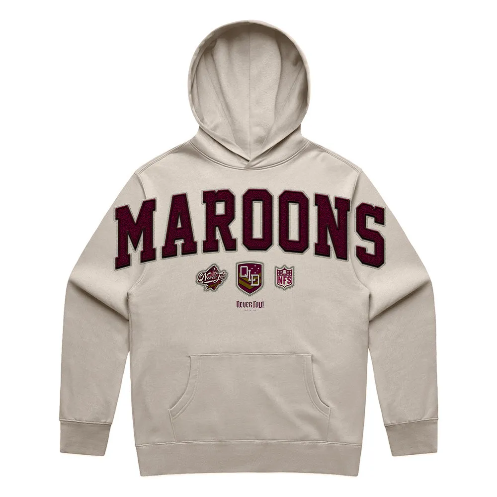 QLD Maroons Oversize Print Relax Hoodie