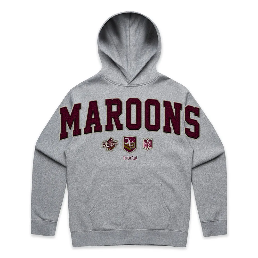 QLD Maroons Oversize Print Relax Hoodie