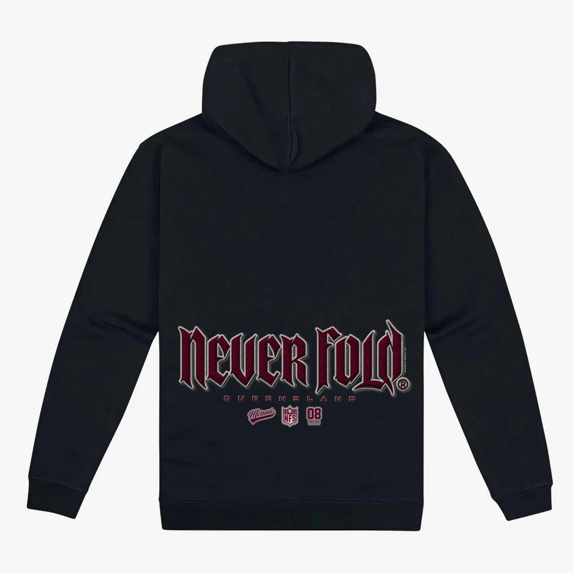 QLD Maroons Oversize Print Relax Hoodie