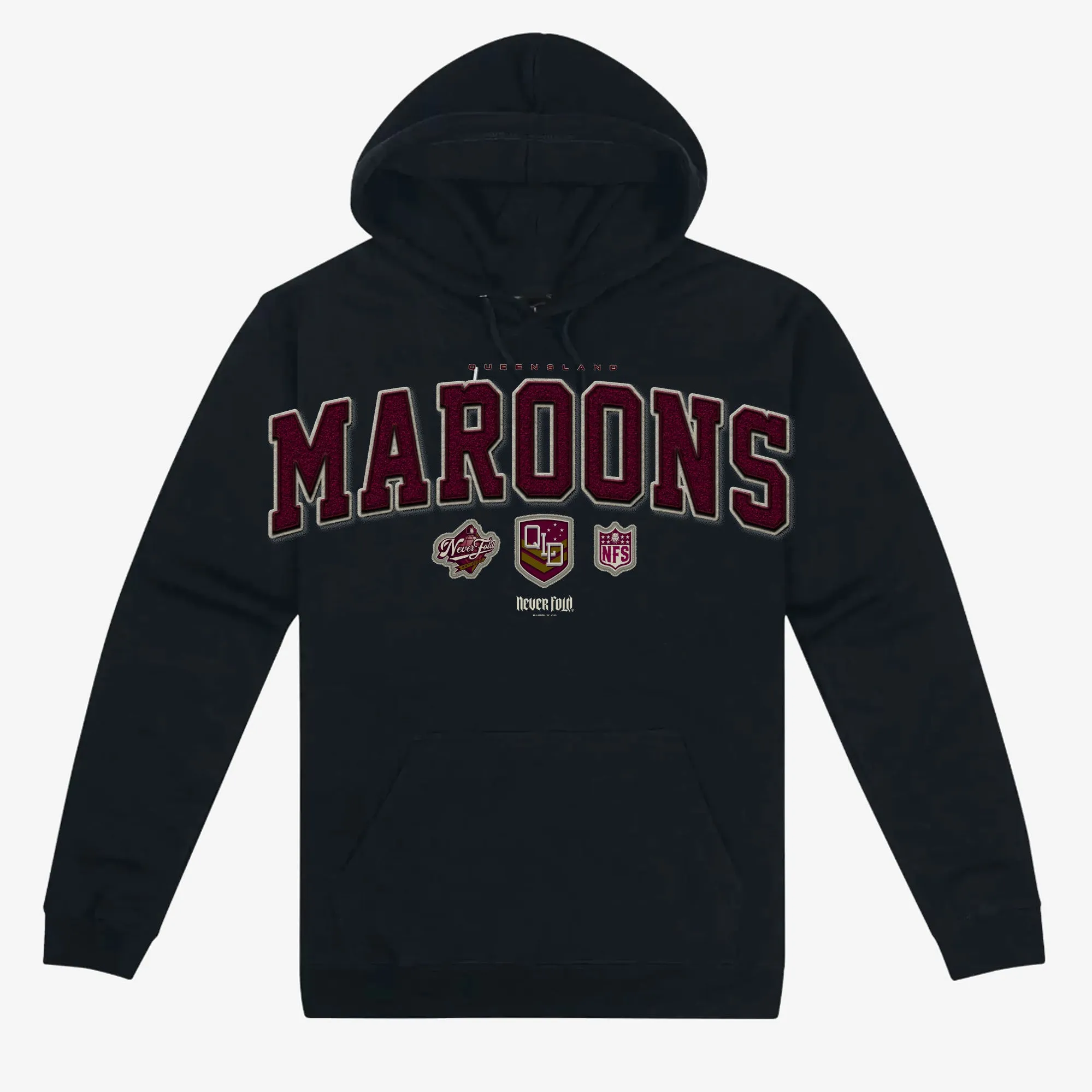 QLD Maroons Oversize Print Relax Hoodie