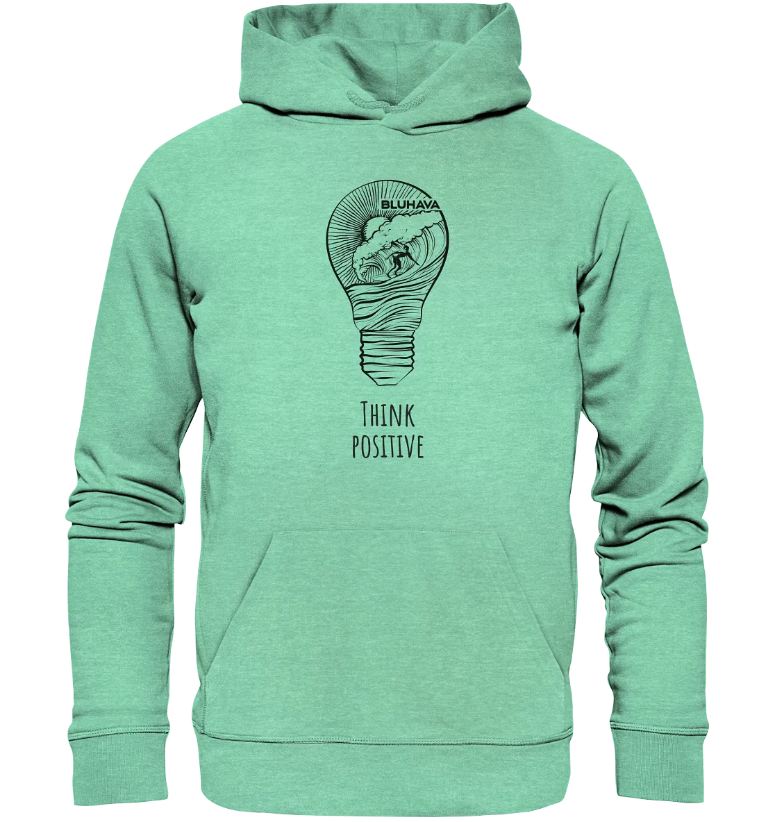 "Think Positive Surfer" - Unisex Premium Organic Hoodie