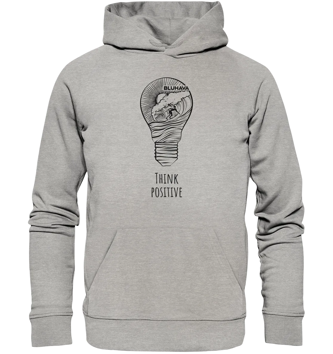 "Think Positive Surfer" - Unisex Premium Organic Hoodie