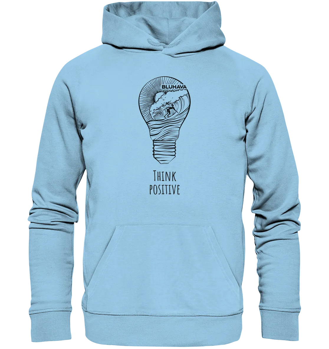 "Think Positive Surfer" - Unisex Premium Organic Hoodie