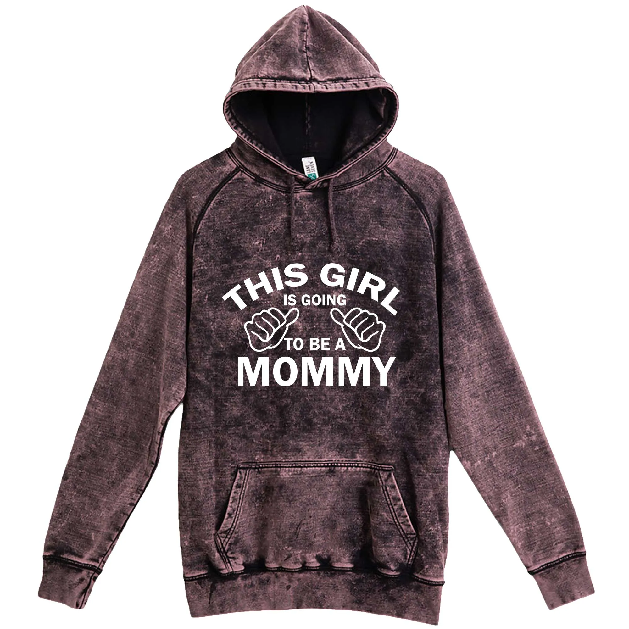 "This Girl is Going to Be a Mommy, White Text" hoodie