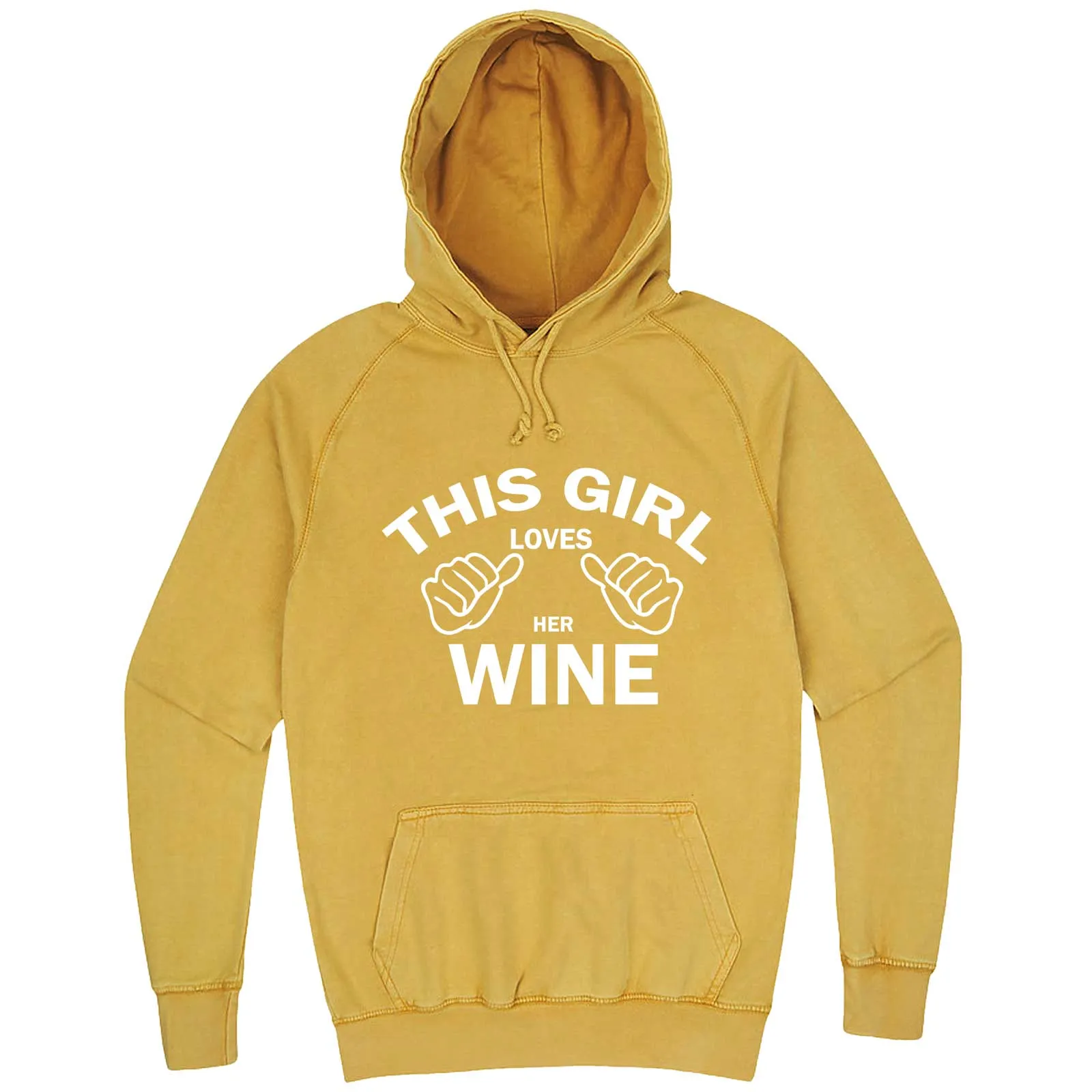 "This Girl Loves Her Wine, White Text" hoodie