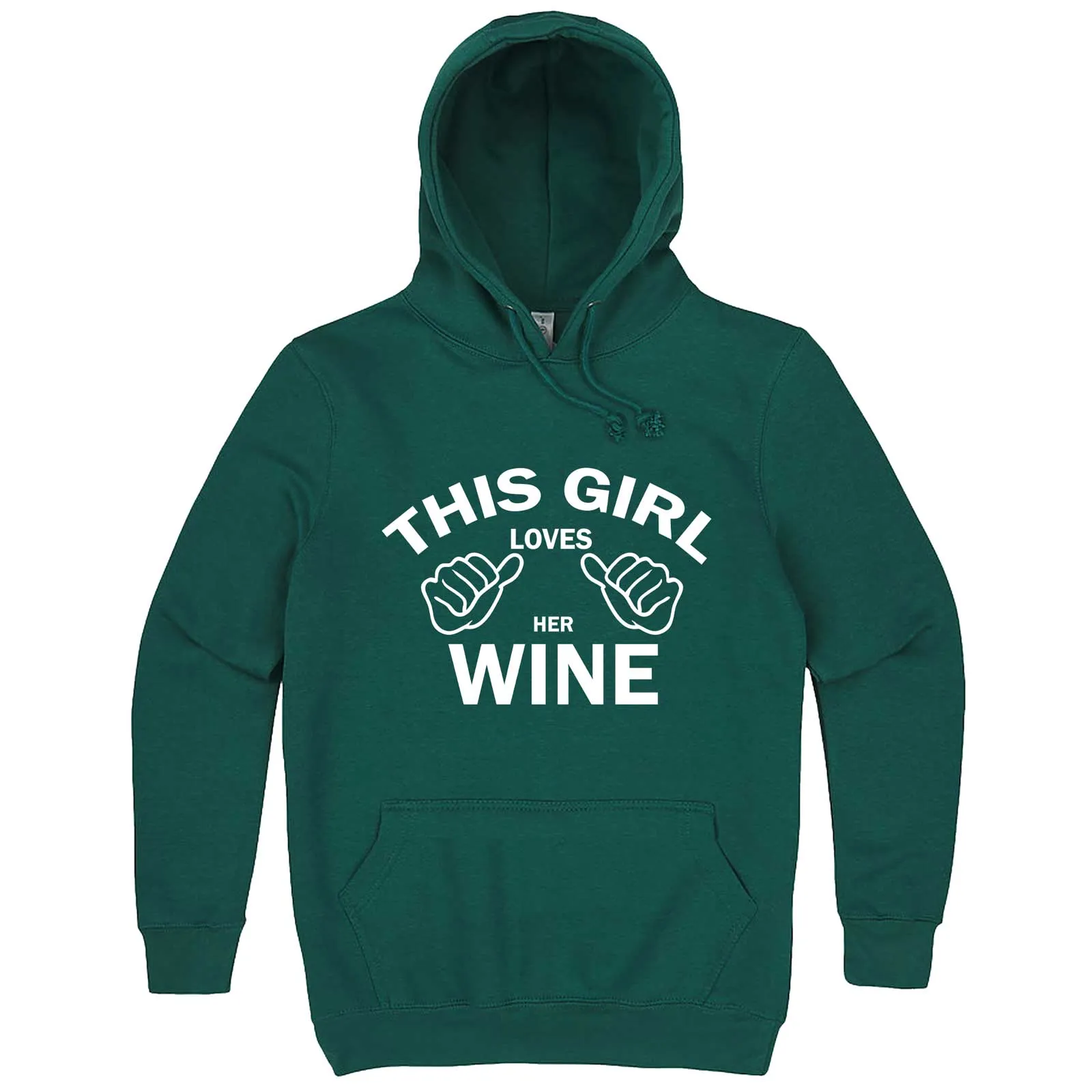 "This Girl Loves Her Wine, White Text" hoodie