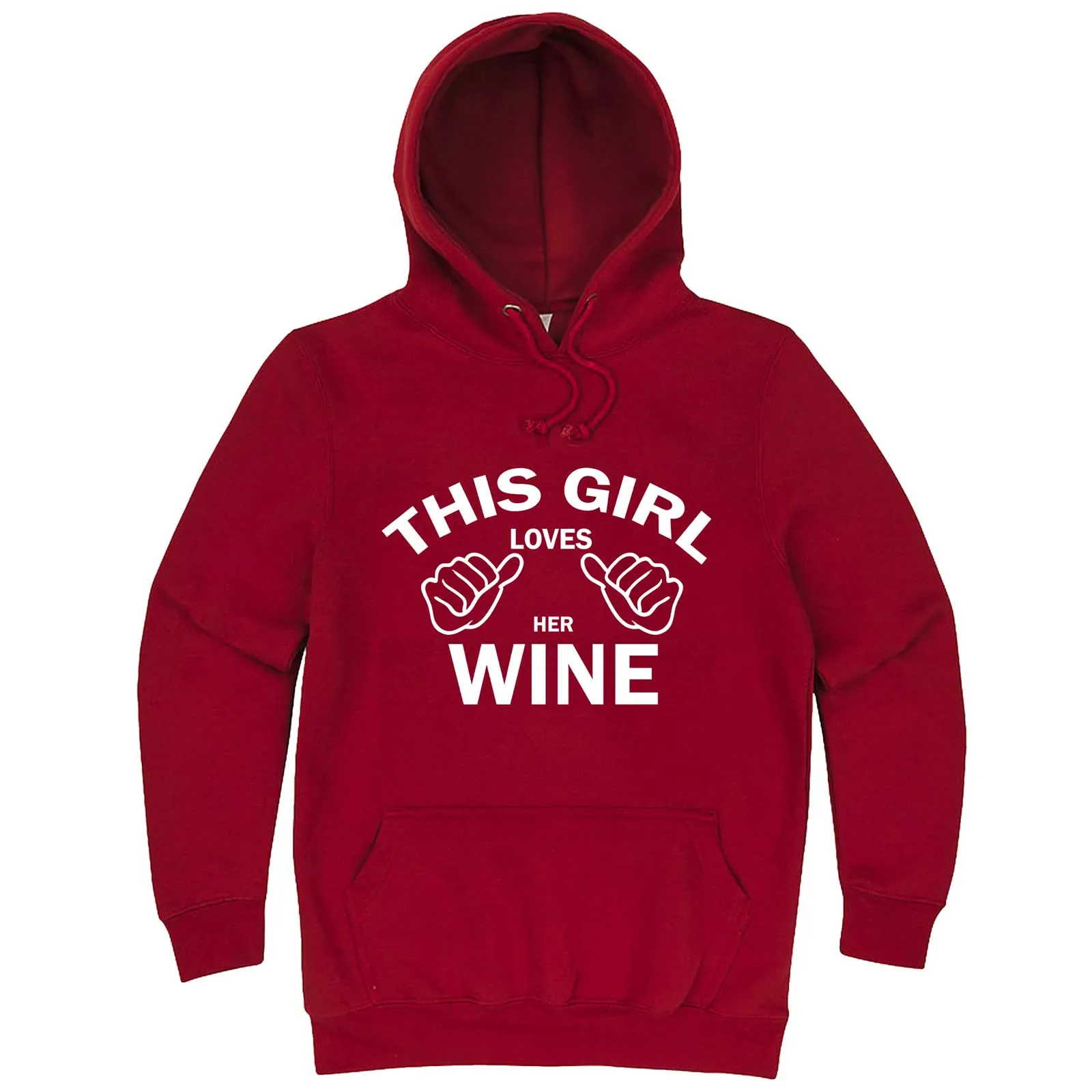 "This Girl Loves Her Wine, White Text" hoodie