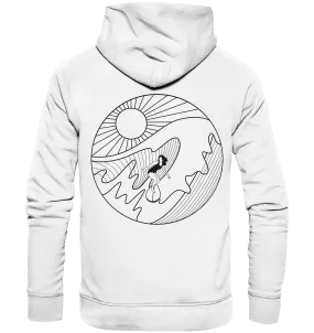 "Wavin Moment Backtail" - Unisex Premium Organic Hoodie