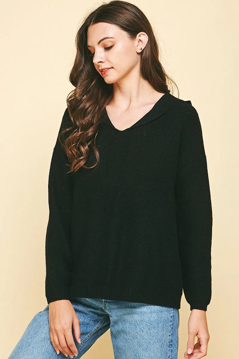 Rebecca V-Neck Hoodie - Final Sale Item