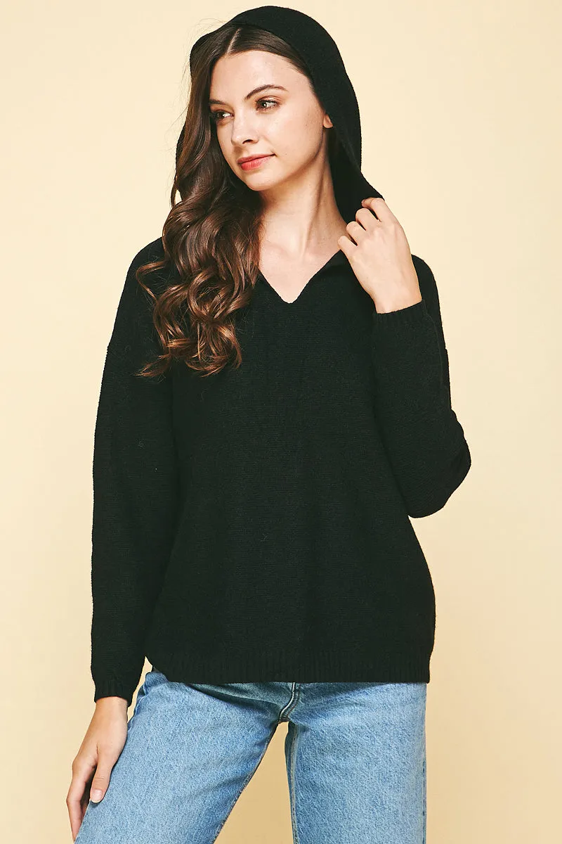 Rebecca V-Neck Hoodie - Final Sale Item