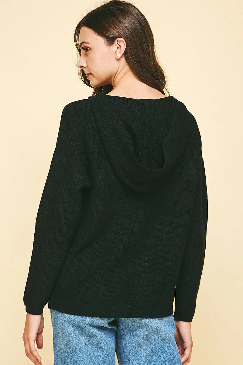 Rebecca V-Neck Hoodie - Final Sale Item