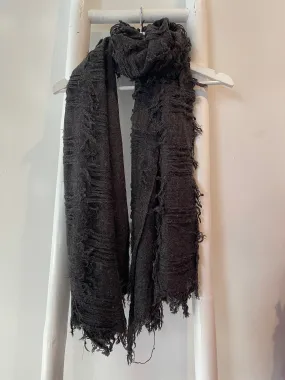 Shredded Wrap/Scarf Dark Grey