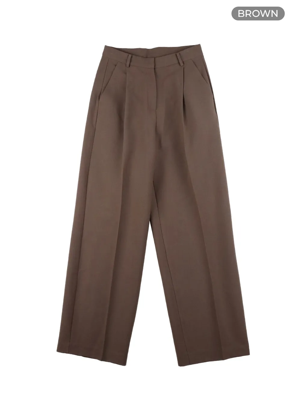 Solid Wide Fit Trousers OA416