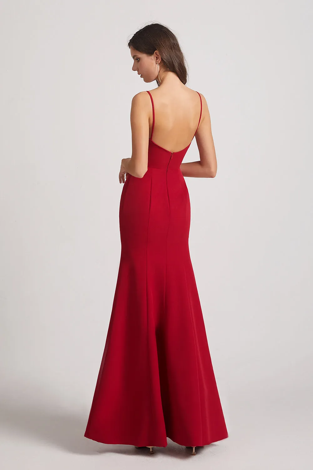 Spaghetti Straps Sweetheart Trumpet Evening Gown (AF0033)