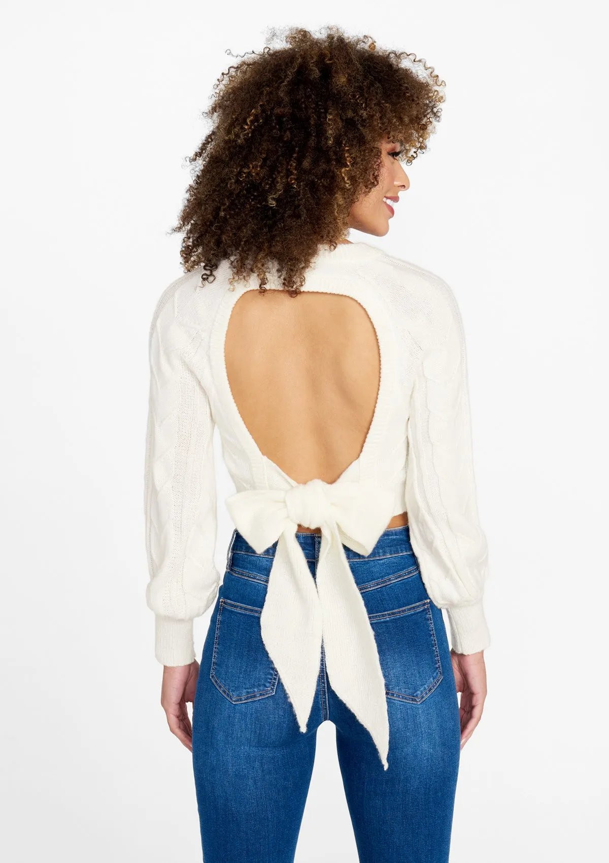 Tall Leah Open Back Sweater