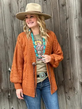 The Colors of Fall Concho Cardigan Sweater