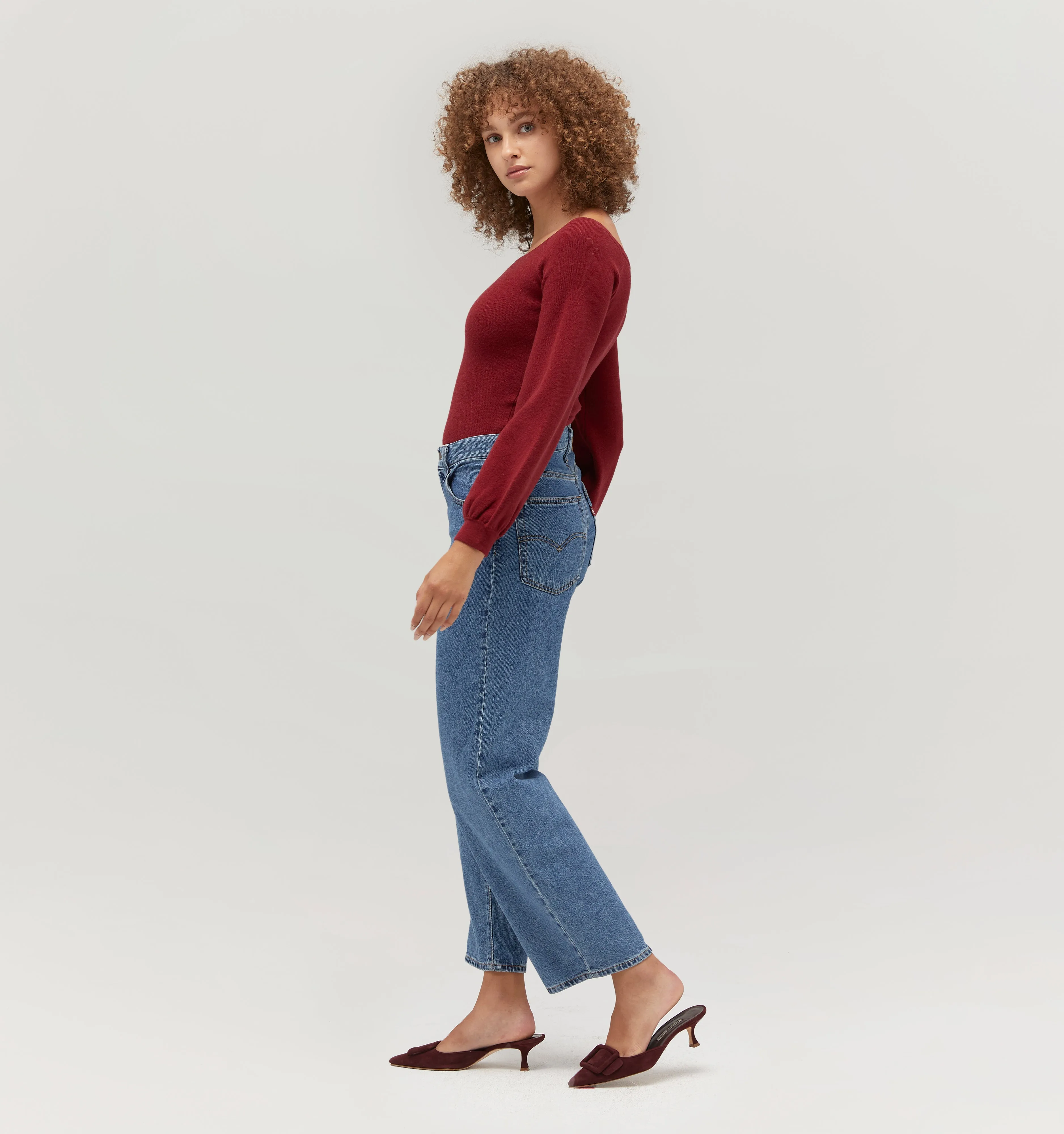 The Maude Sweater - Dark Cherry