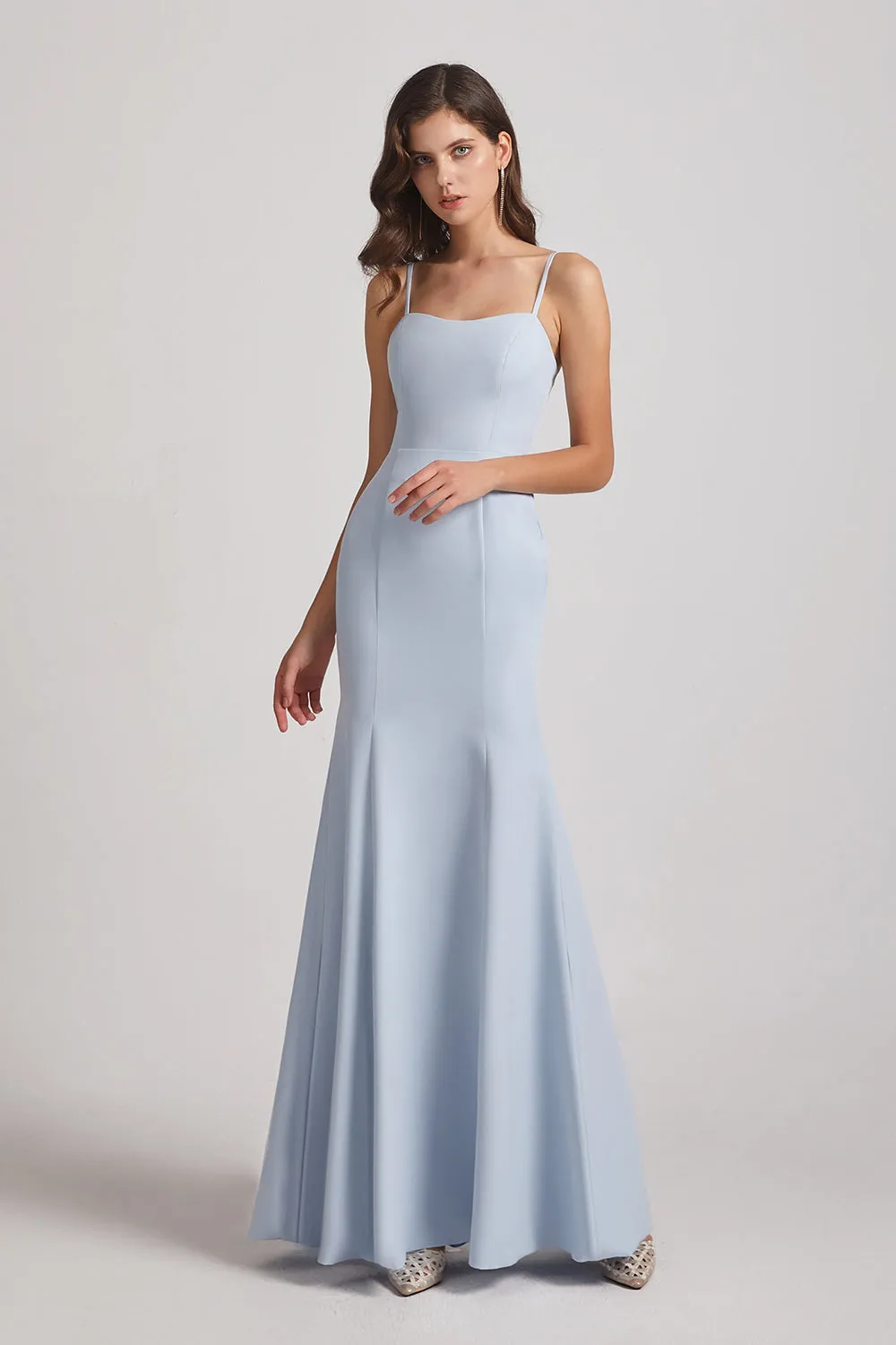 Trumpet Spaghetti Straps Sweetheart Bridesmaid Dresses (AF0032)