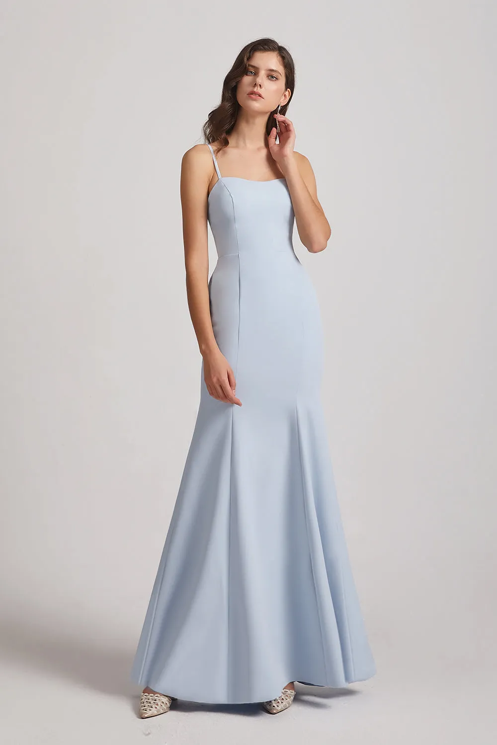 Trumpet Spaghetti Straps Sweetheart Bridesmaid Dresses (AF0032)