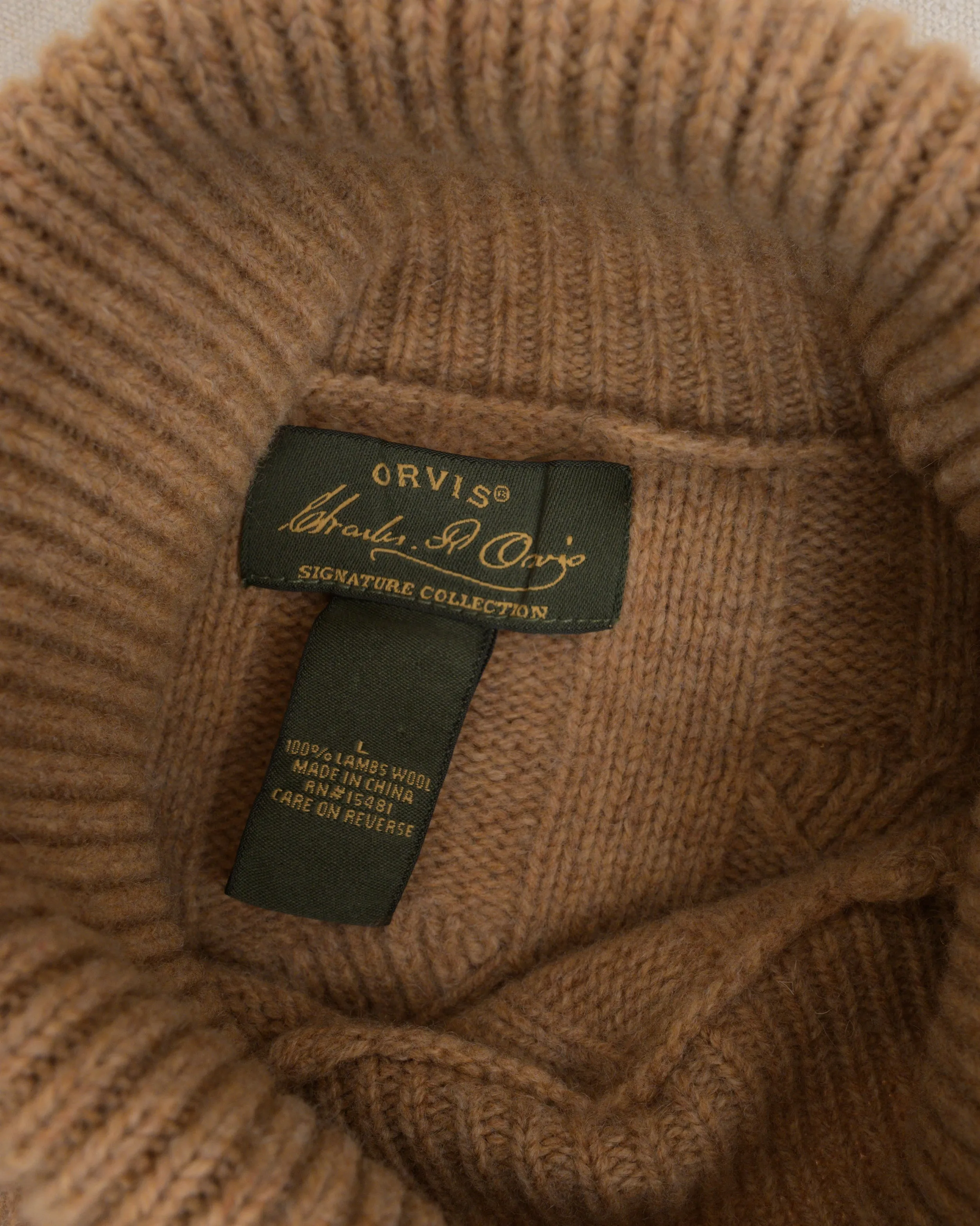 Vintage Toffee Lambs Wool Knit Sweater (S-L)