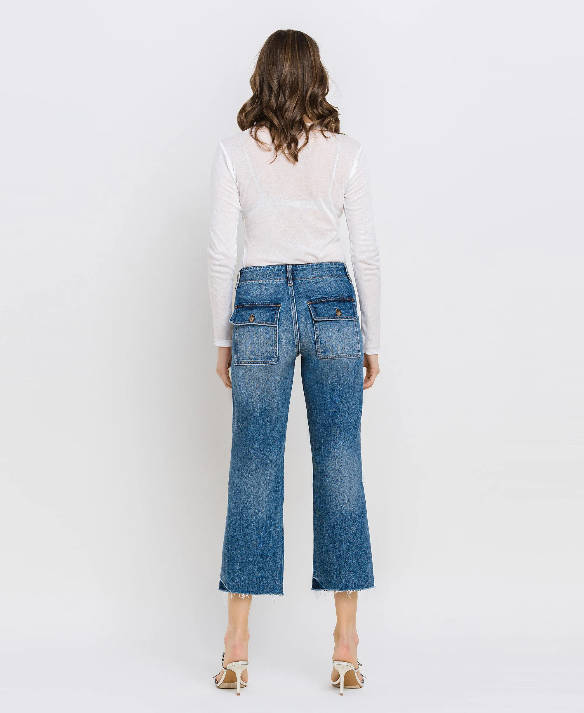 Yacht - High Rise Crop Utility Straight Jeans