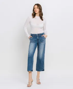 Yacht - High Rise Crop Utility Straight Jeans